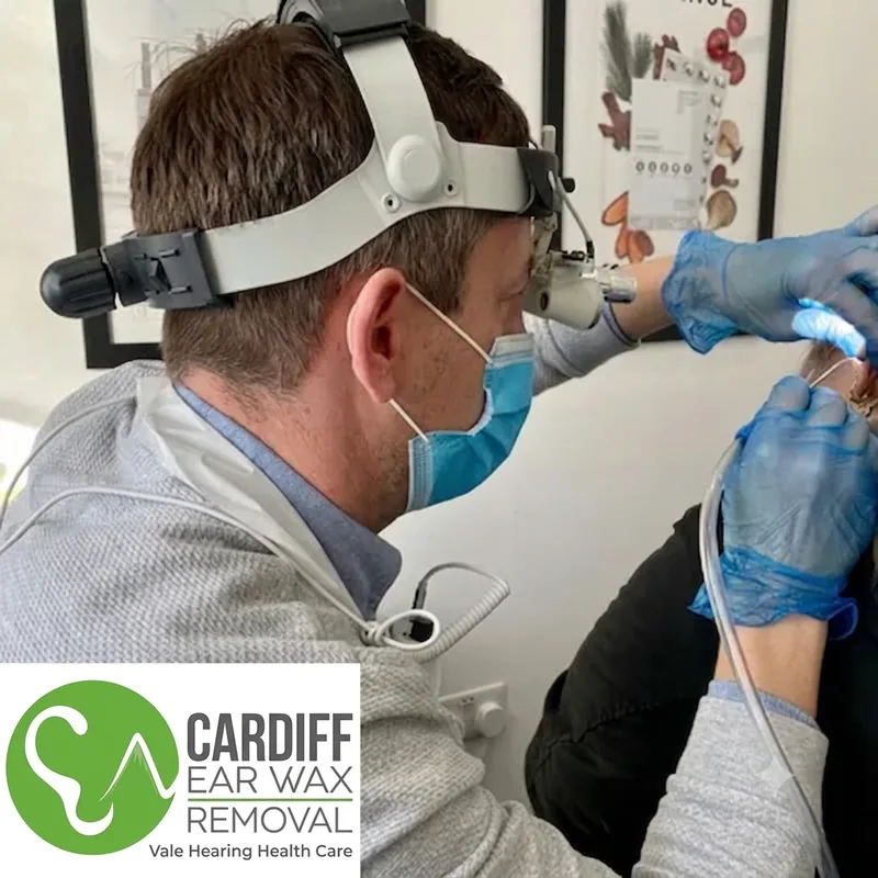 Microsuction ear wax removal in progress at Vale Hearing